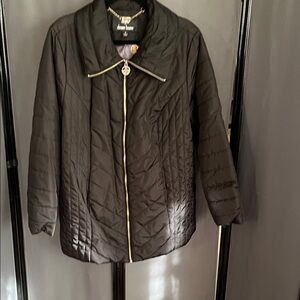 Dennis Basso Black Quilted Puffer Jacket